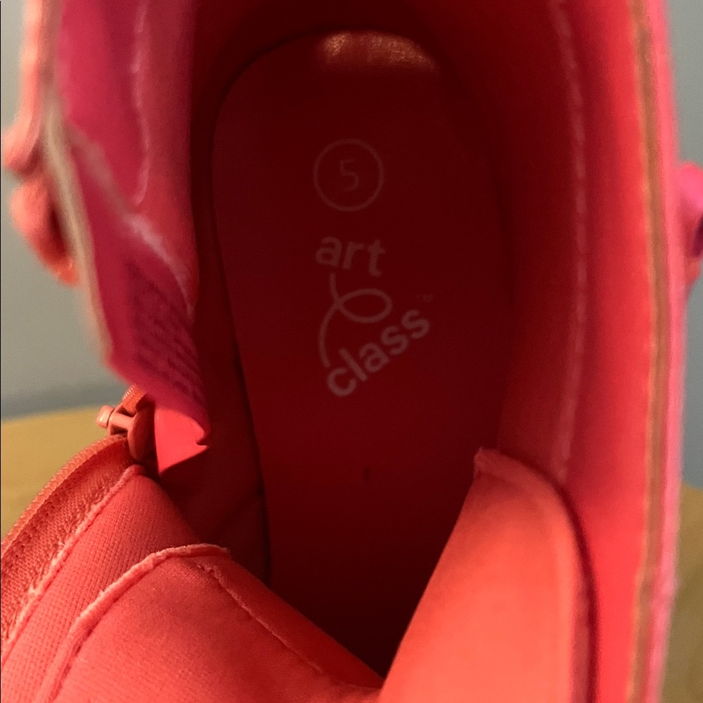 Art Class Vibrant Pink Lace-Up Boots - Picture 2 of 6
